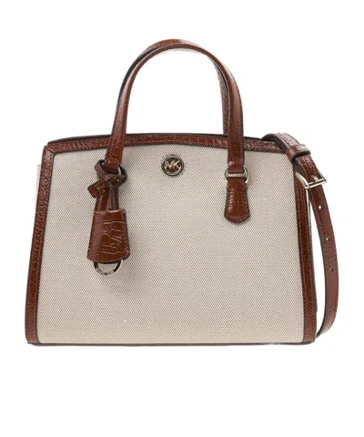 Michael Kors Double-handle Cross-body Bag In Nude