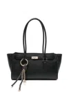Michael Kors Double-handle Leather Shoulder Bag In Black