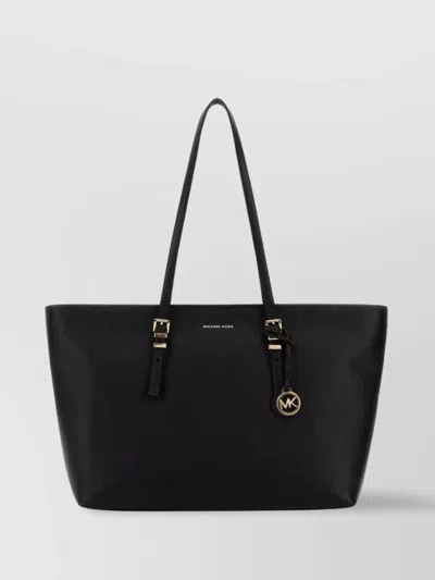 Michael Kors Double Handle Metal Buckle Structured Shape Tote