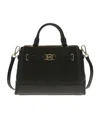 Michael Kors Black Leather Hamilton Legacy Micro Belted Crossbody In Black