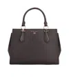 Michael Kors Brown Satchel Bag In Black