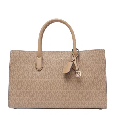 Michael Kors Double Handle Shoulder Bag In Nude