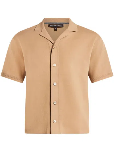 Michael Kors Double Knit Shirt In Neutrals