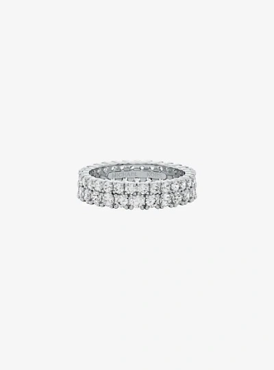 Michael Kors Double Pavé Ring In Silver