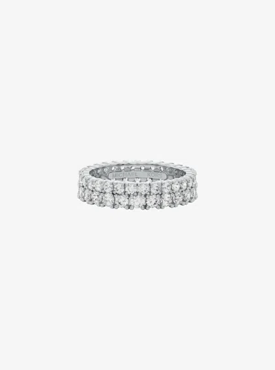 Michael Kors Double Pavé Ring In Silver
