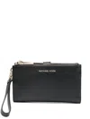 Michael Kors Adele Leather Wallet In Black