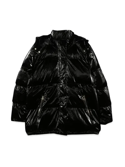 Michael Kors Hooded Down Insulation Down Jacket In Black