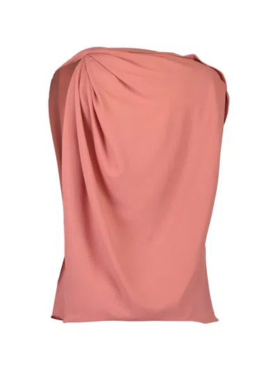 Michael Kors Draped Blouse In Pink