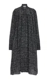 Michael Kors Draped Glenplaid Crepe De Chine Midi Shirt Dress In Grey
