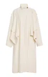 Michael Kors Draped-lapel Sand Washed-linen Suiting Coat In Neutral