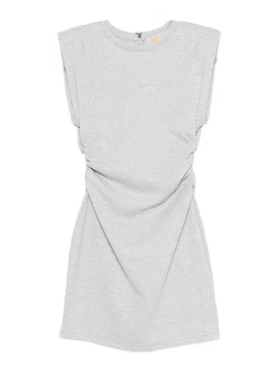 Michael Kors Draped Mini Dress In Gray