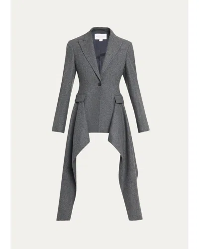 MICHAEL KORS DRAPED SINGLE-BUTTON WOOL BLAZER