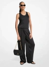 Michael Kors Drapey Satin Wide Leg Pants In Black