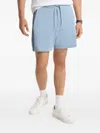 Michael Kors Drawstring Side-pattern Shorts In Blue
