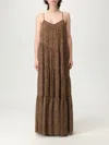 Michael Kors Cheetah Print Georgette Tiered Maxi Dress