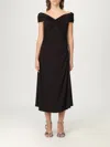 Michael Kors 'longuette' Viscose Blend Dress With Bare Shoulders In Black