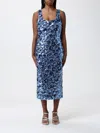 Michael Kors Cornflower Blue Midi Dress In Dust