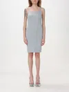 Michael Kors Grey Stretch Viscose Blend Dress In Silver