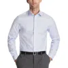 Michael Kors Dress Shirt Men Blue Check Long Sleeve Regular Fit Button-up Fts247 In White