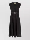 Michael Kors Stretch Organic Cotton Poplin Midi Dress