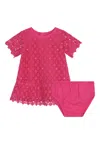 Michael Kors Dress With Logo  In Fuchsia