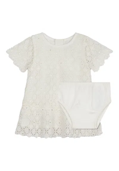 Michael Kors Kids' Dress With Logo  In Ivory