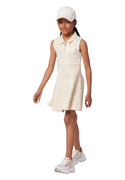 Michael Kors Kids' Dress With Logo  In Ivory