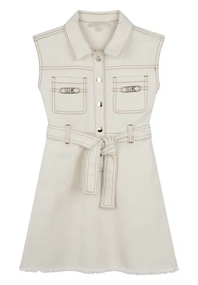 Michael Kors Kids' Dress With Logo  In Ivory