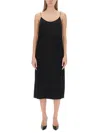 Michael Kors Chain-link Crepe Midi Dress In Black
