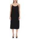 Michael Kors Chain-link Crepe Midi Dress In Black