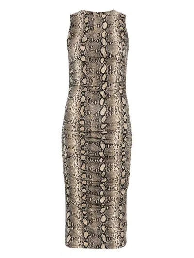 Michael Kors Snake Print Racerback Dress In Animal Print