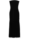 Michael Kors Tube Top Sheer Maxi Dress In Black