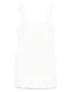 Michael Kors White Sleeveless Mini Dress With Round Neck And All-over Floral Embroidery In Tech Fabric Stretch Wo In White