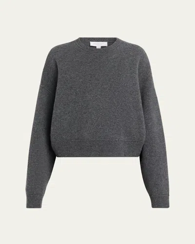 Michael Kors Drop Shoulder Cashmere-blend Sweatshirt In Graphite Multi