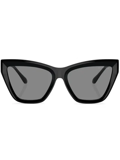 Michael Kors Womens Black Mk2211u Dubai Cat-eye Acetate Sunglasses In Dark Grey Solid
