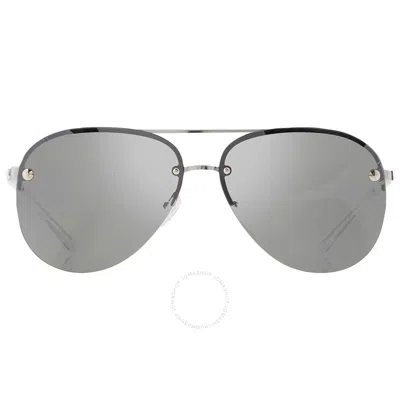 Michael Kors East Side Grey Mirror Silver Pilot Ladies Sunglasses Mk1135b 10156g 59 In Gray