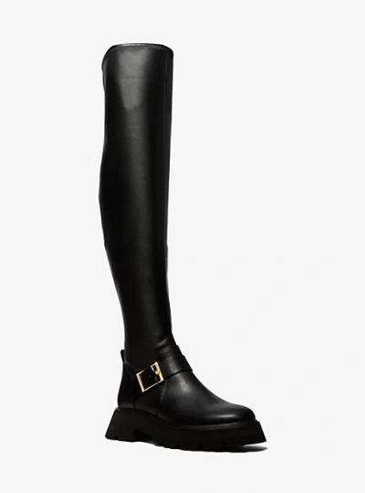 Michael Kors Easton Leather Over-the-knee Boot In Black