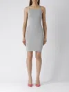 Michael Kors Grey Stretch Viscose Blend Dress In Argento
