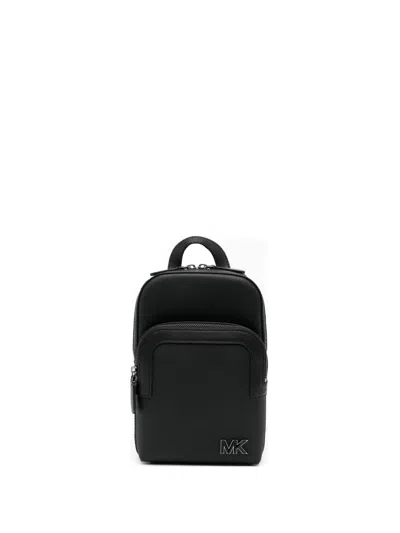 Michael Kors Edison Logo Shoulder Bag In Black