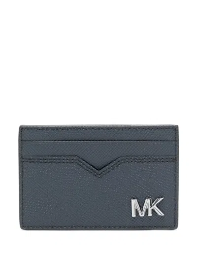 Michael Kors Edison Saffiano Cardholder In Blue