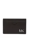 Michael Kors Edison Saffiano Cardholder In Black