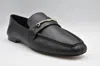 Michael Kors Elegant Black Leather Flat Shoes With Refined Lace Design In Black