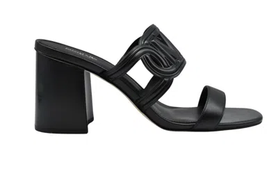 Michael Kors Alma 90mm Leather Sandals In Black