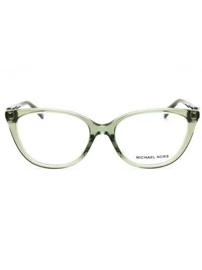Michael Kors Elegant Oval Eyeglasses For Women - Style 0mk4109u In Green