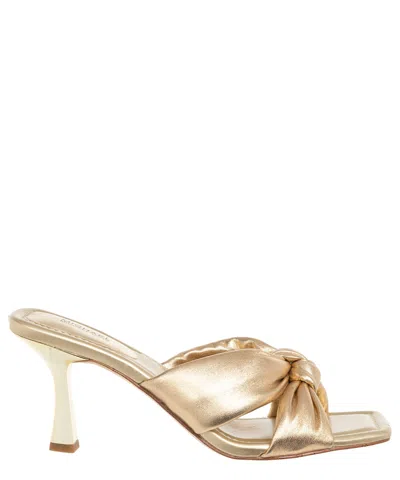 Michael Kors Elena Heeled Sandals In Gold