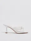 Michael Kors Elena 75mm Mules In Bianco