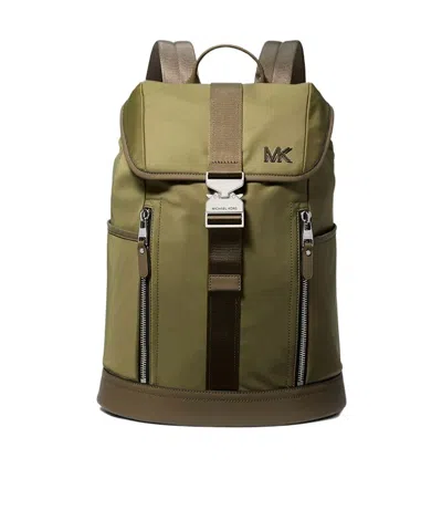 Michael Kors Eli Nylon Aviator Backpack In Safari Green
