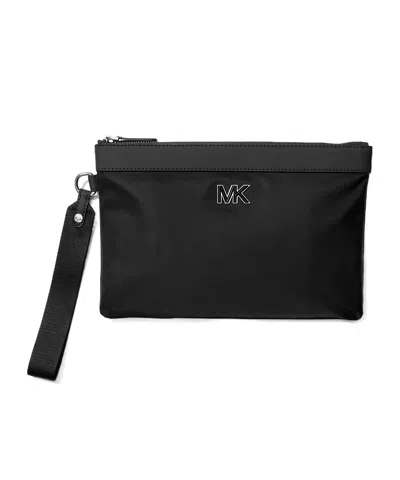 Michael Kors Eli Nylon Wristlet In Black