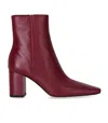 Michael Kors Elisa Mulberry Heeled Ankle Boot In Burgundy