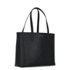 Michael Kors Eliza Calf Leather Reversible Tote Bag In Black